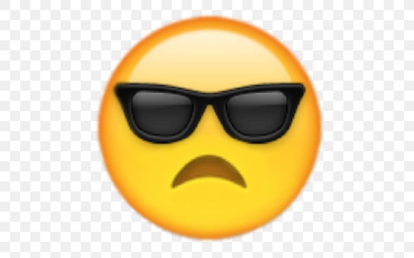 Emoji Sunglasses Smiley Emoticon Snapchat, PNG, 512x512px, Emoji, Emoticon, Eyewear, Facial Expression, Glasses Download Free