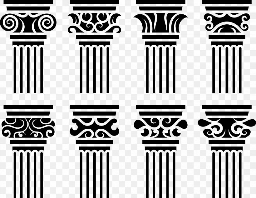 Europe Baroque Architecture Column Graphic Design, PNG, 4659x3607px, Europe, Architecture, Baroque Architecture, Black And White, Brand Download Free