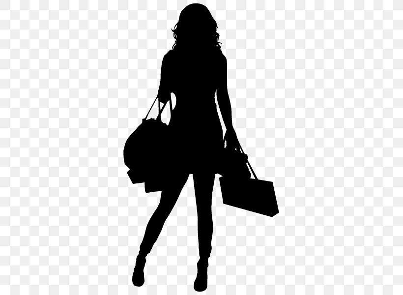 Silhouette Shopping, PNG, 600x600px, Silhouette, Black, Black And White, Clothing, Drawing Download Free