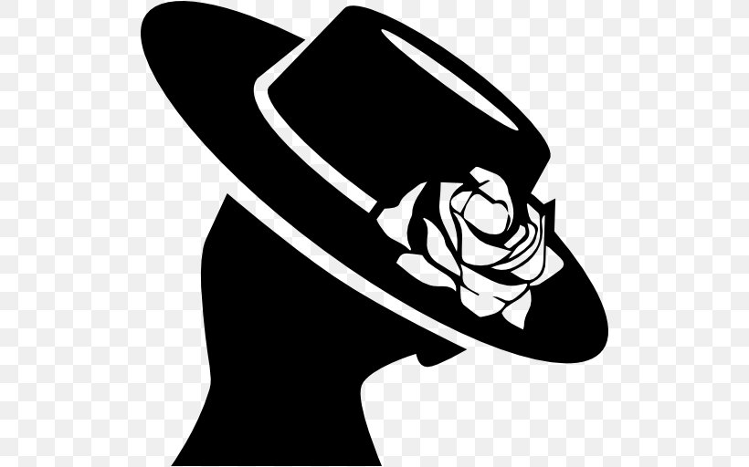 Woman With A Hat Silhouette, PNG, 512x512px, Woman With A Hat, Baseball Cap, Black And White, Cowboy Hat, Dance Download Free