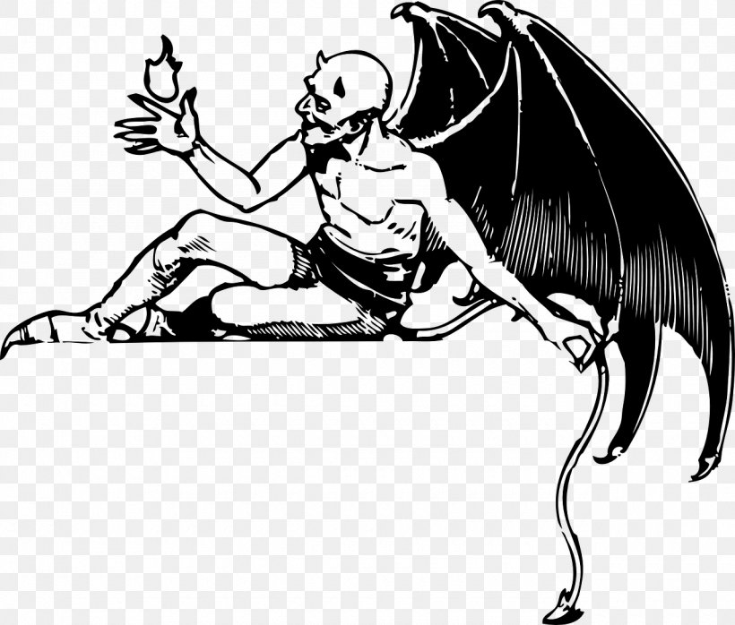 Devil Satan Lucifer Clip Art, PNG, 1280x1090px, Devil, Art, Artwork, Black And White, Cartoon Download Free