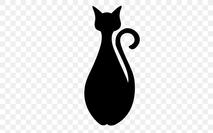 Black Cat Silhouette Drawing, PNG, 512x512px, Cat, Animal, Art, Black And White, Black Cat Download Free