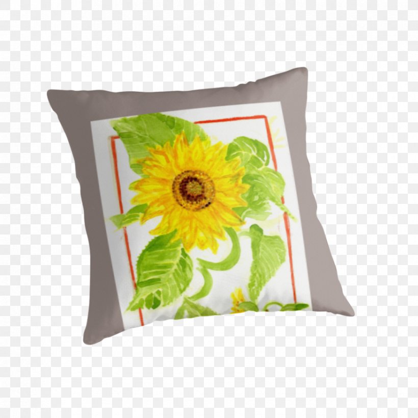 Cushion Throw Pillows Sunflower M, PNG, 875x875px, Cushion, Flower, Material, Pillow, Sunflower Download Free