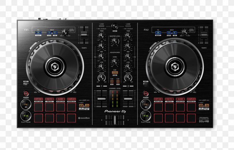 DJ Controller Pioneer DJ Disc Jockey Pioneer DDJ-RB Studio Monitor, PNG, 1400x900px, Dj Controller, Audio, Audio Equipment, Audio Receiver, Cdj Download Free
