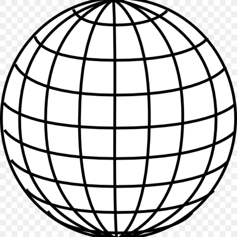 Globe Clip Art Vector Graphics World Image, PNG, 1024x1024px, Globe, Area, Black And White, Drawing, Grid Download Free