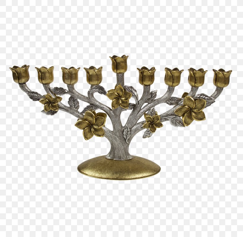 Menorah Hanukkah Jewish Ceremonial Art Shabbat Seven Species, PNG, 800x800px, Menorah, Brass, Candle Holder, Gold, Gold Plating Download Free