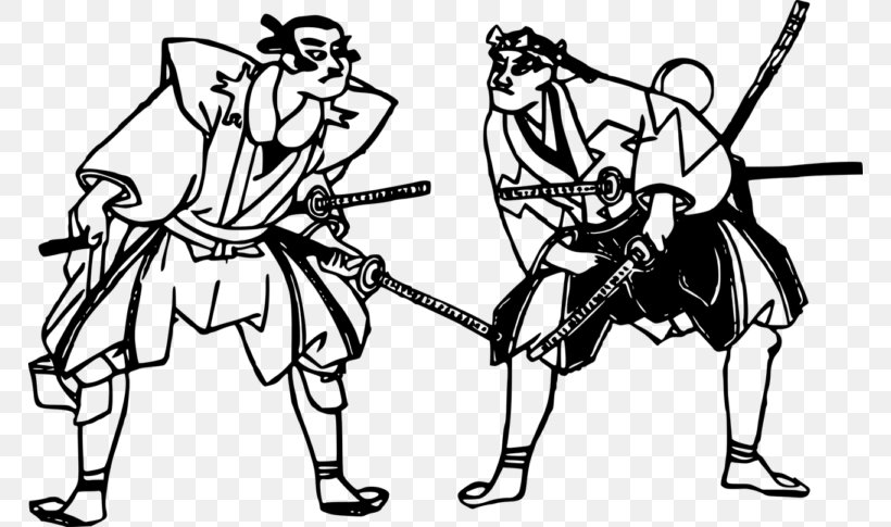 Samurai Clip Art, PNG, 768x485px, Samurai, Arm, Art, Artwork, Black And White Download Free