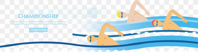 Swimming Euclidean Vector Illustration, PNG, 5000x1333px, Swimming, Blue, Brand, Designer, Diagram Download Free