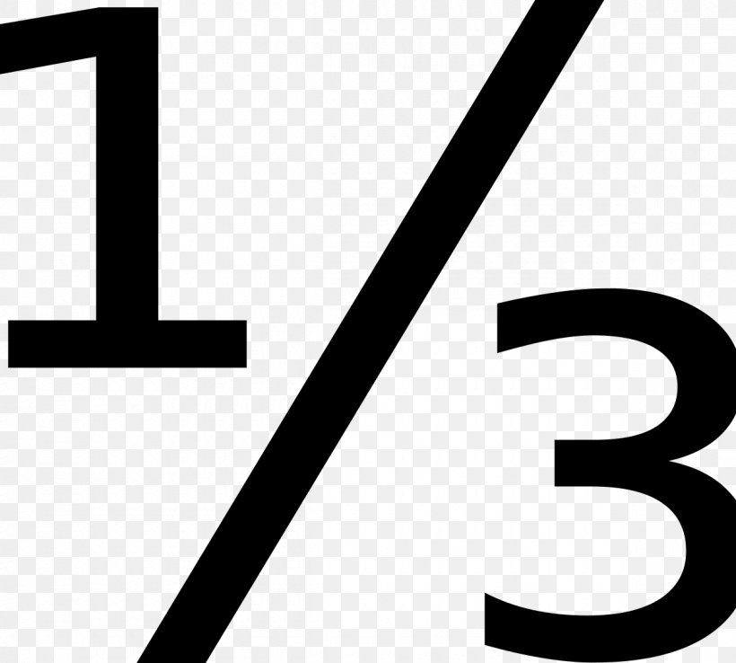 Symbol Fraction 1/3 Number, PNG, 1200x1080px, Symbol, Alt Code, Area, Black, Black And White Download Free