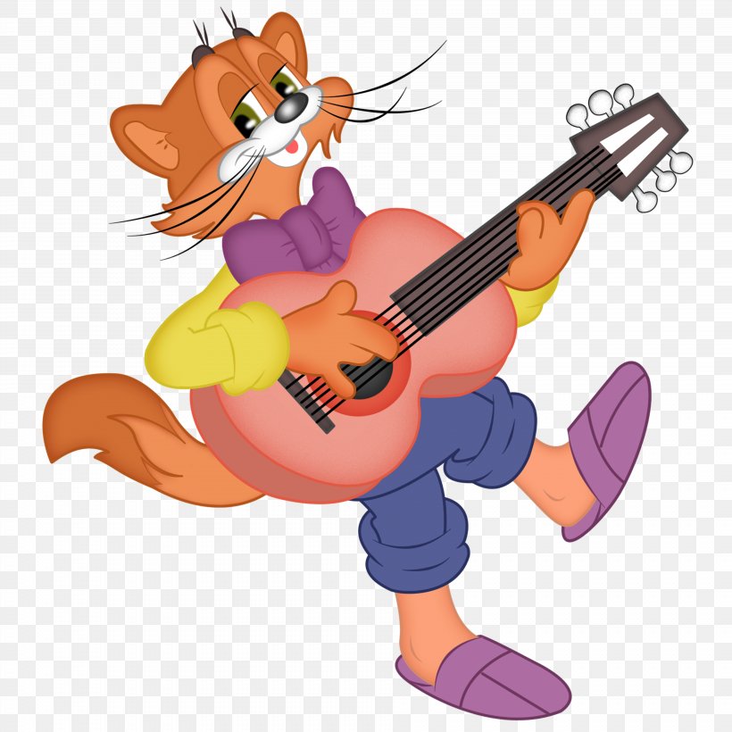 Cat Guitar Cartoon Clip Art, PNG, 3772x3772px, Watercolor, Cartoon, Flower, Frame, Heart Download Free