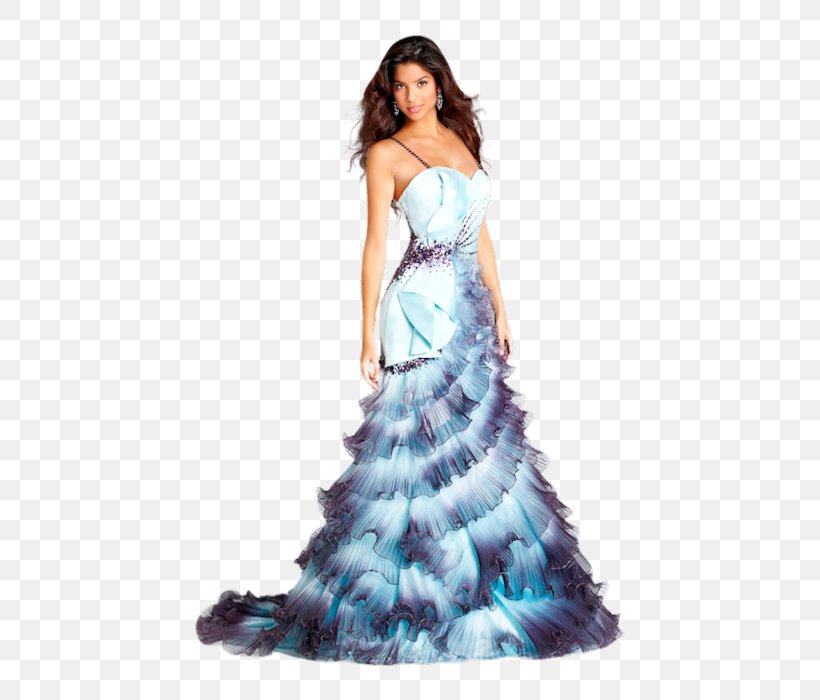 Party Dress Prom Ruffle, PNG, 500x700px, Party Dress, Aqua, Ball Gown, Blue, Chiffon Download Free