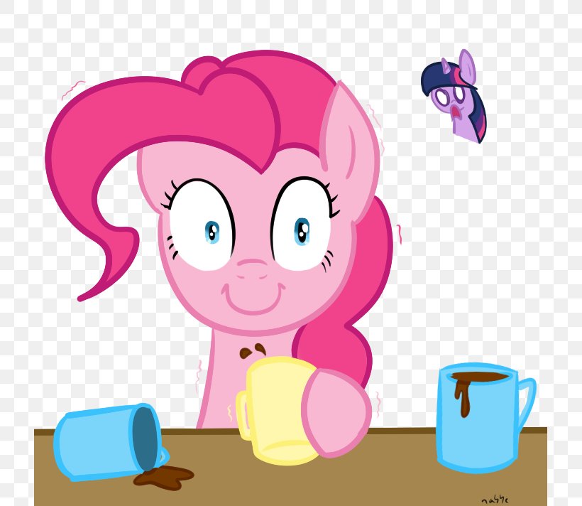 Pinkie Pie Coffee Rarity Twilight Sparkle Applejack, PNG, 723x712px, Watercolor, Cartoon, Flower, Frame, Heart Download Free