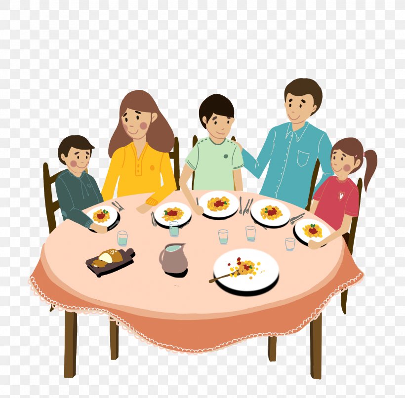 Drawing Of Family, PNG, 2480x2440px, Family, Breakfast, Cartoon, Child, Conversation Download Free