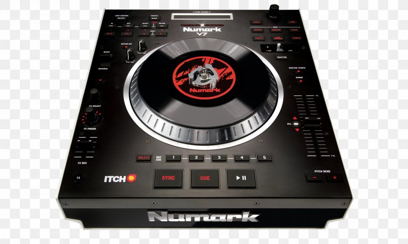 Numark Industries Disc Jockey DJ Controller Numark V7 Turntablism, PNG, 1500x900px, Watercolor, Cartoon, Flower, Frame, Heart Download Free