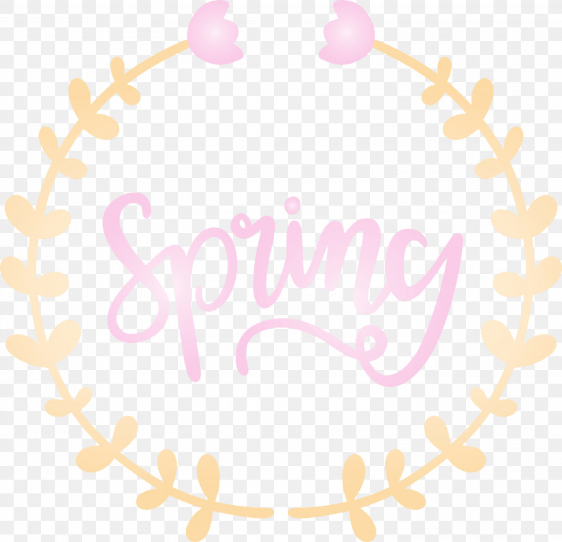 Pink Text Font Sticker Circle, PNG, 3000x2896px, Spring Frame, Circle, Floral Frame, Flower Frame, Leaf Frame Download Free