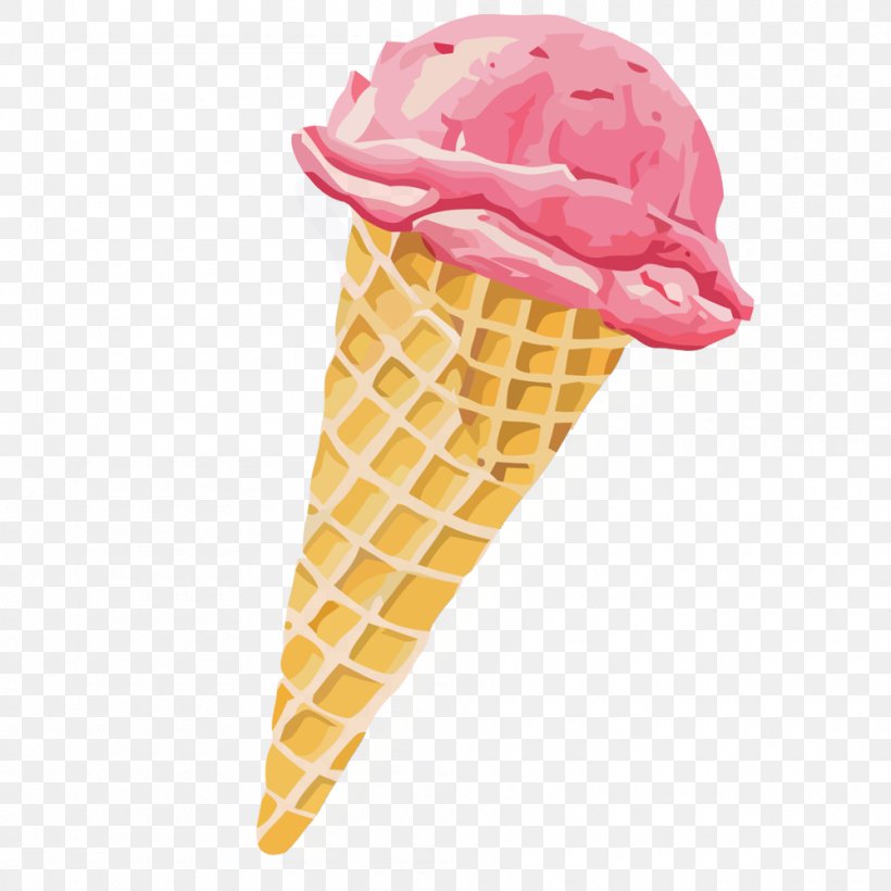 Strawberry Ice Cream Ice Cream Cone, PNG, 1000x1000px, Ice Cream, Aedmaasikas, Amorodo, Cone, Cream Download Free