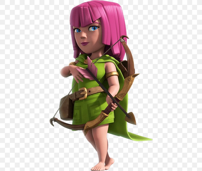 Clash Of Clans Archer Clash Royale Video Game Video Gaming Clan, PNG, 418x694px, Watercolor, Cartoon, Flower, Frame, Heart Download Free