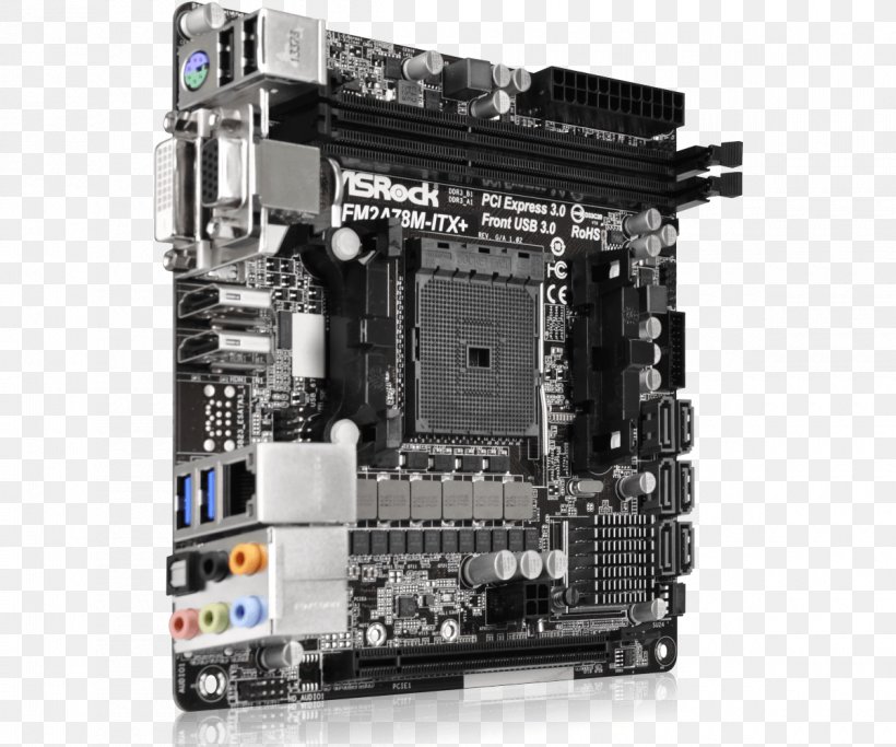 Motherboard Computer Hardware Mini-ITX ASRock FM2A88X-ITX+ CPU Socket, PNG, 1200x1000px, Motherboard, Advanced Micro Devices, Asrock, Atx, Computer Download Free