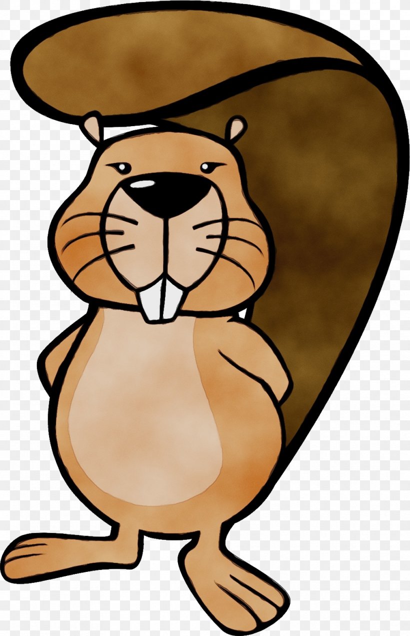 Cartoon Clip Art Groundhog Beaver Pleased, PNG, 1011x1568px, Watercolor, Beaver, Cartoon, Groundhog, Paint Download Free