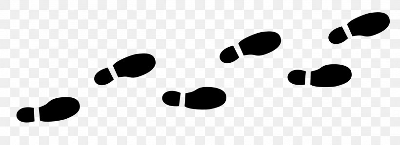 Footprint Shoe Sneakers T-shirt Clip Art, PNG, 2519x916px, Footprint, Barefoot, Black, Black And White, Boot Download Free