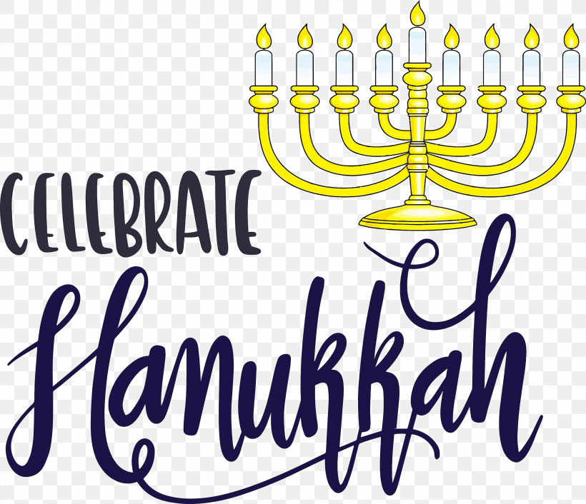 Hanukkah Happy Hanukkah, PNG, 3000x2584px, Hanukkah, Calligraphy, Cartoon, Happy Hanukkah, Logo Download Free