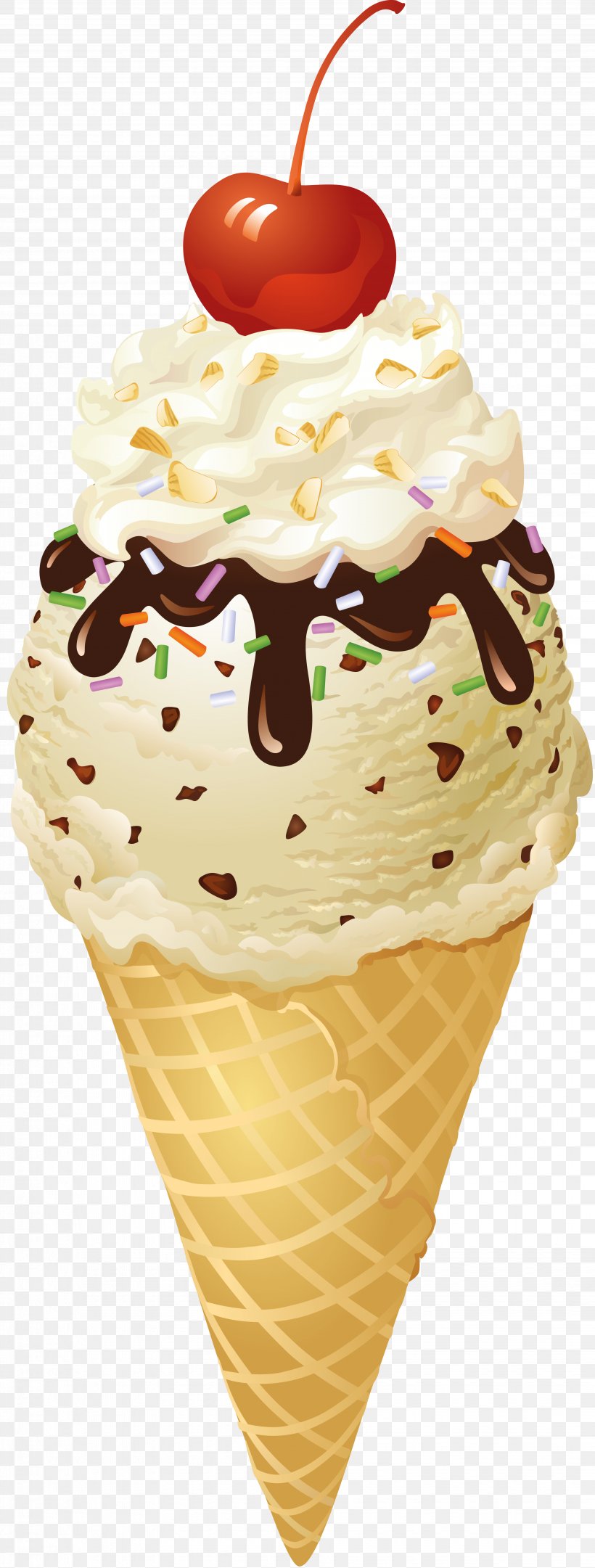 Chocolate Ice Cream Ice Cream Cones Clip Art, PNG, 3706x9771px, Ice Cream, Chocolate Ice Cream, Cream, Dairy Product, Dessert Download Free