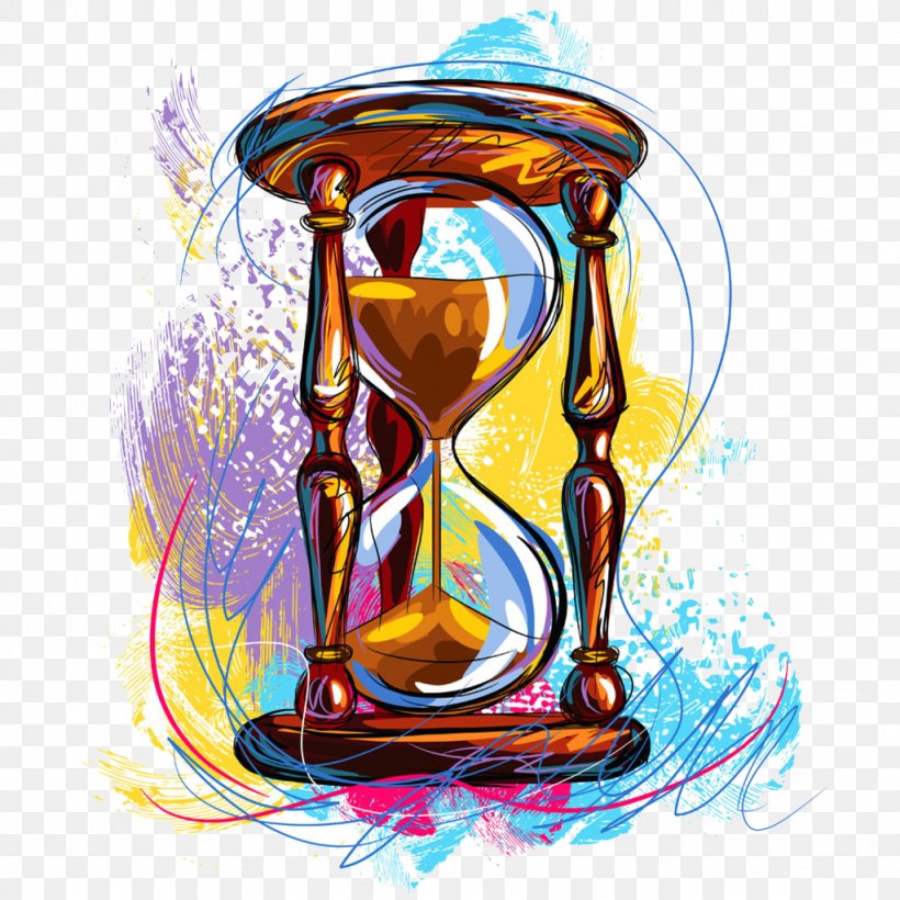 Hourglass Painting Drawing Illustration, PNG, 1024x1024px, Hourglass, Art, Clock, Drawing, Drinkware Download Free