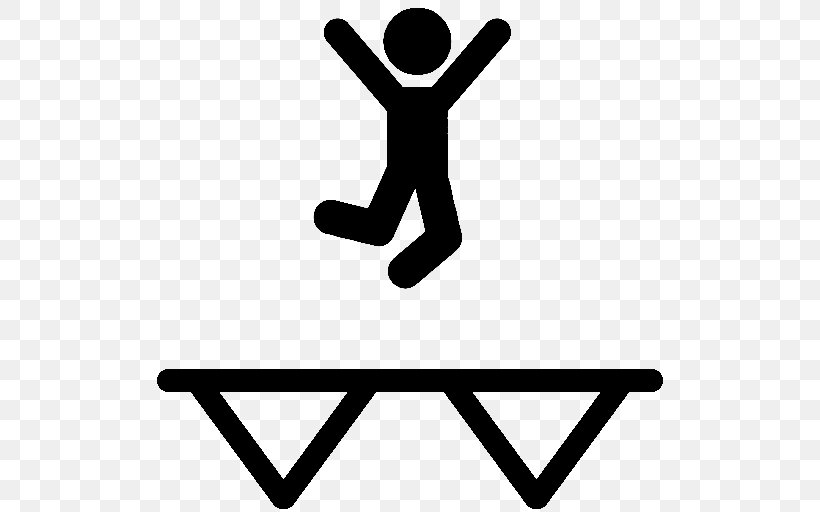 Trampoline Bungee Jumping Trampolining Clip Art, PNG, 512x512px, Trampoline, Black And White, Brand, Bungee Jumping, Fotolia Download Free