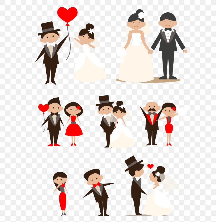 Wedding Cartoon Couple Clip Art, PNG, 628x844px, Watercolor, Cartoon,  Flower, Frame, Heart Download Free