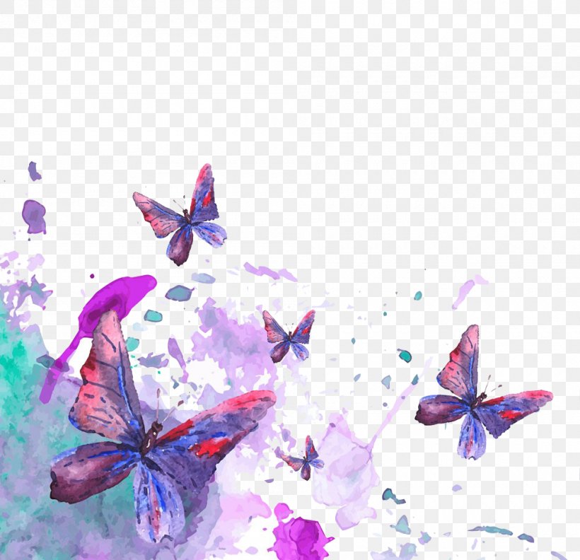 Butterfly Watercolor Painting Stock Illustration, PNG, 1000x967px, Butterfly, Art, Graphic Arts, Illustrator, Insect Download Free