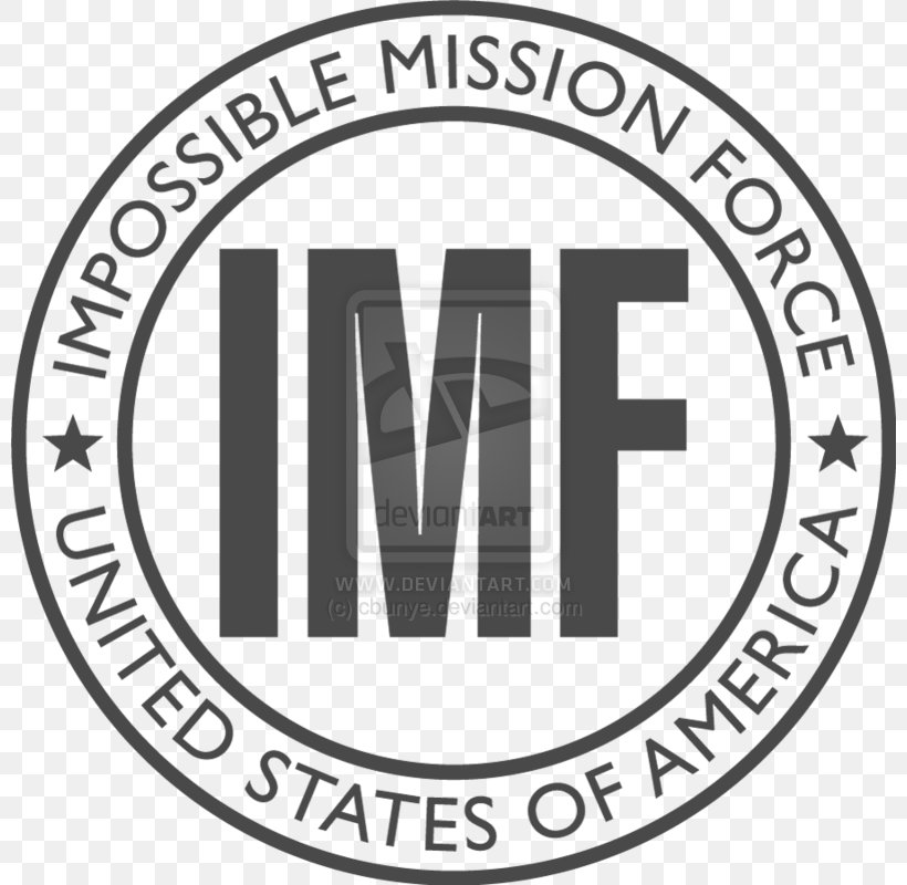 Impossible Missions Force Logo Mission: Impossible Brand Trademark, PNG, 800x800px, 1996, Impossible Missions Force, Area, Black And White, Brand Download Free