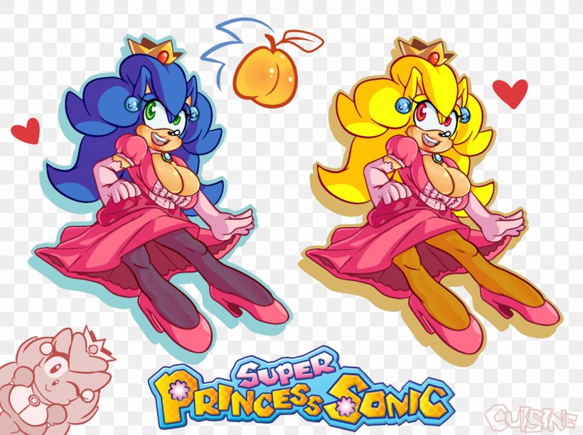 Princess Peach Princess Daisy Bowser Sonic The Hedgehog, PNG, 1280x958px, Watercolor, Cartoon, Flower, Frame, Heart Download Free
