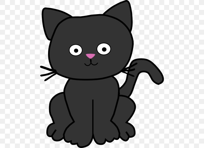 Black Cat Kitten Clip Art, PNG, 498x598px, Cat, Black, Black And White, Black Cat, Blog Download Free