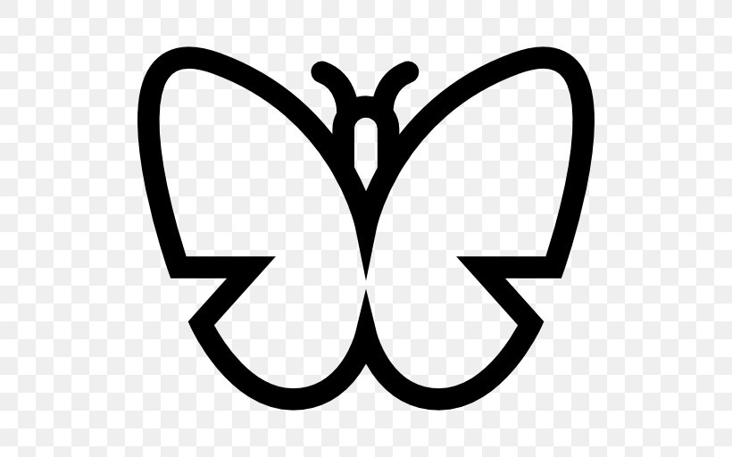 Butterfly Clip Art, PNG, 512x512px, Butterfly, Animal, Area, Black And White, Brand Download Free