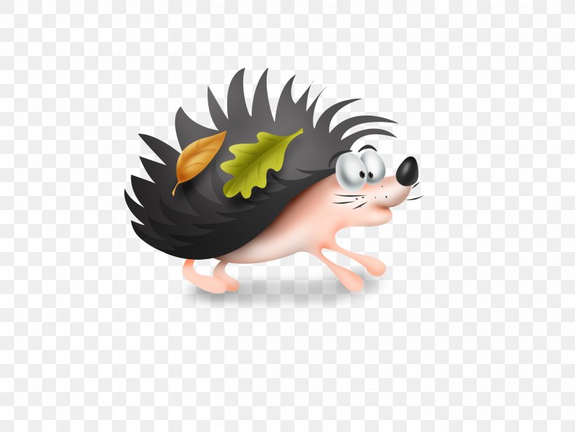 Hedgehog Cartoon Penguin, PNG, 2720x2048px, Hedgehog, Animal, Animation, Apple, Beak Download Free