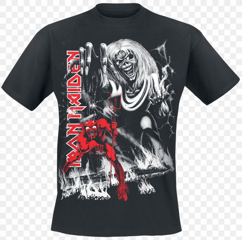 T-shirt The Number Of The Beast Iron Maiden Piece Of Mind Fear Of The Dark, PNG, 1200x1189px, Tshirt, Active Shirt, Album, Black, Brand Download Free