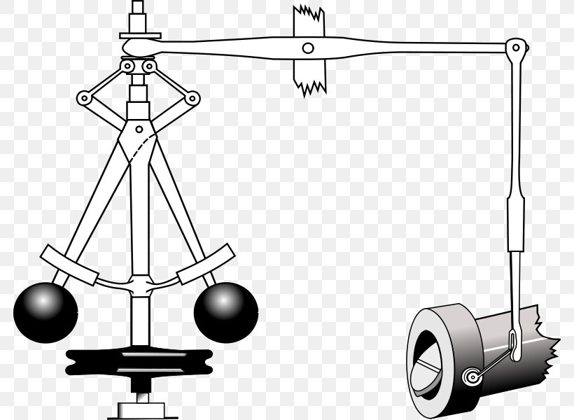 Centrifugal Governor Centrifugal Force Feedback Mechanics, PNG, 782x600px, Centrifugal Governor, Area, Black And White, Centrifugal Force, Centripetal Force Download Free