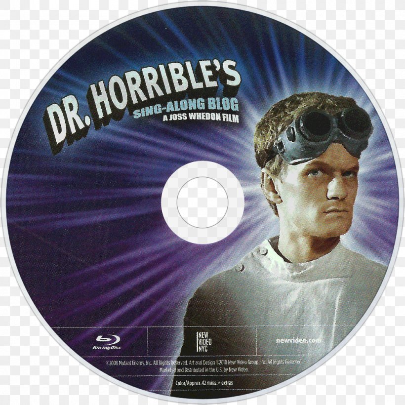 Dr. Horrible's Sing-Along Blog Blu-ray Disc Film New Video Compact Disc, PNG, 1000x1000px, Bluray Disc, Compact Disc, Dvd, Film, Film Criticism Download Free