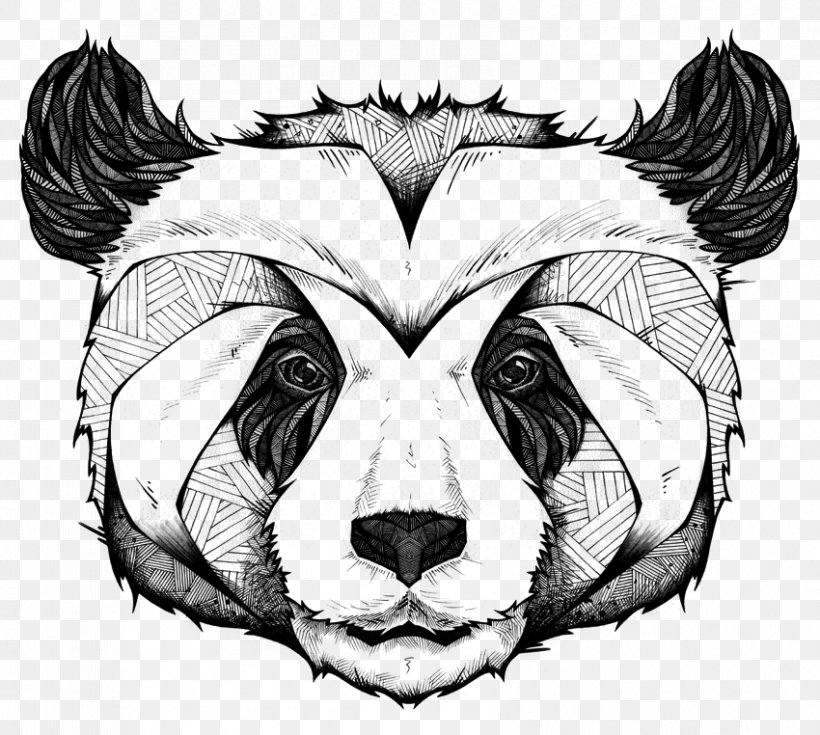 Giant Panda Wall Decal Drawing Canvas Print, PNG, 850x762px, Watercolor, Cartoon, Flower, Frame, Heart Download Free