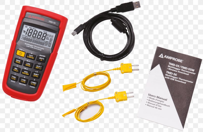 Thermometer Termómetro Digital Thermocouple BEHA-AMPROBE GmbH Electronics, PNG, 1800x1177px, Thermometer, Accuracy And Precision, Cable, Communication, Data Download Free
