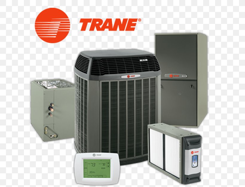 Furnace Trane HVAC Air Conditioning Heating System, PNG, 645x626px, Furnace, Air Conditioning, Carrier Corporation, Central Heating, Centrifugal Fan Download Free