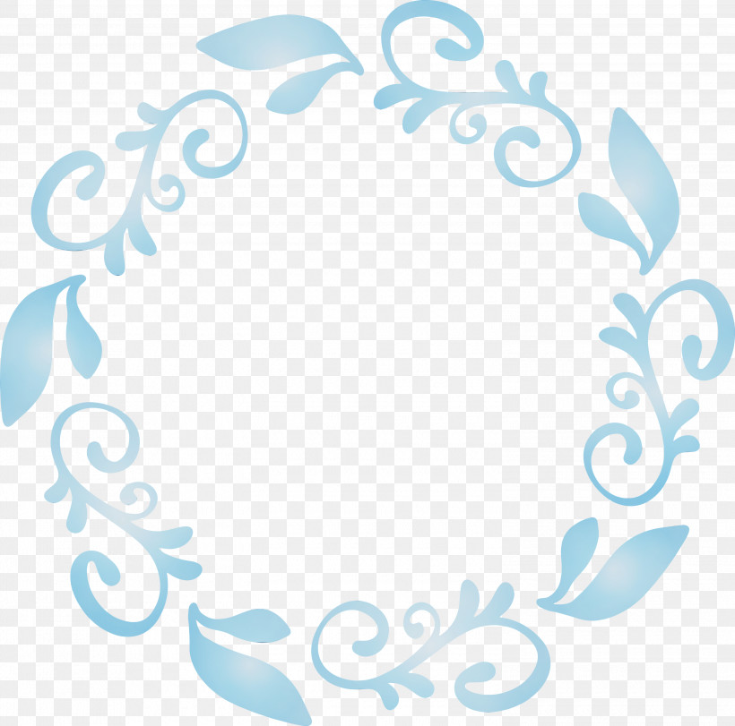 Aqua Turquoise Text Font Circle, PNG, 3000x2968px, Spring Frame, Aqua, Circle, Floral Frame, Flower Frame Download Free