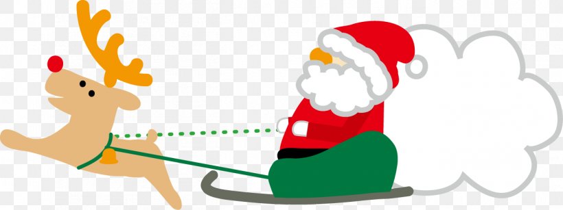 Santa Claus Christmas Day Illustration Reindeer Christmas Tree, PNG, 1302x489px, Santa Claus, Art, Christmas, Christmas Card, Christmas Day Download Free