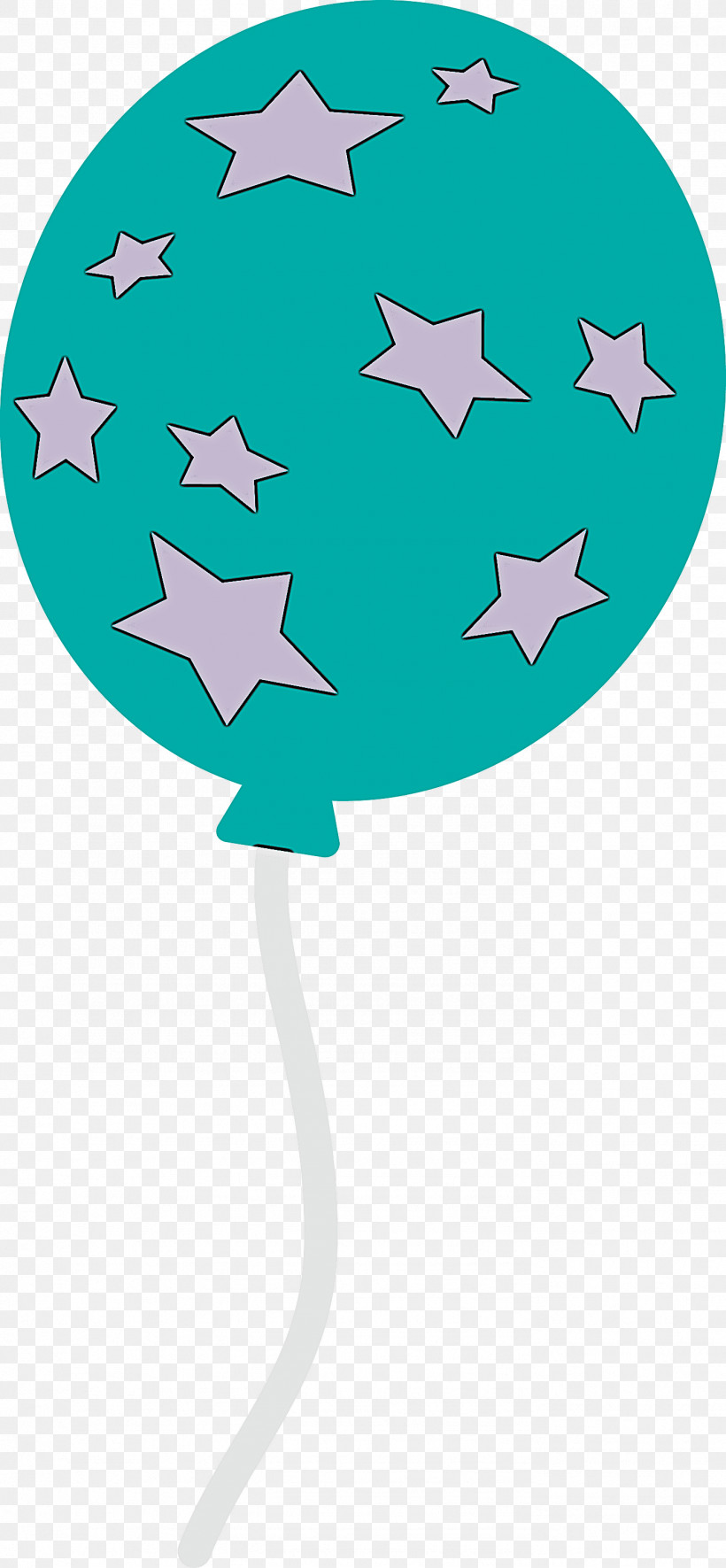 Balloon, PNG, 1389x3000px, Balloon, Star, Turquoise Download Free