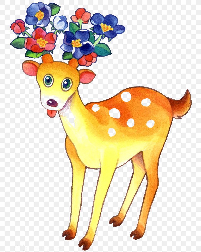 Sika Deer Cartoon, PNG, 751x1024px, Deer, Animated Cartoon, Animation, Art, Cartoon Download Free