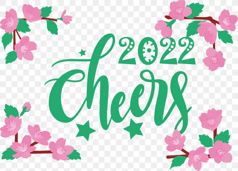 2022 Cheers 2022 Happy New Year Happy 2022 New Year, PNG, 3000x2156px, Logo, Creativity, Silhouette, Typography Download Free