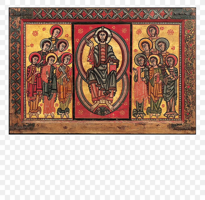 Altar Frontal From La Seu D'Urgell Or Of The Apostles Palau Nacional Middle Ages Romanesque Art Painting, PNG, 750x800px, Middle Ages, Altar, Apostle, Art, Art Museum Download Free