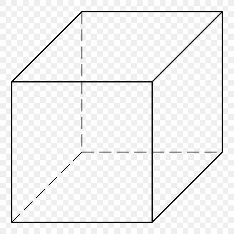 Cube Three-dimensional Space Line Solid Geometry, PNG, 1024x1024px, Cube, Area, Black, Black And White, Coplanarity Download Free
