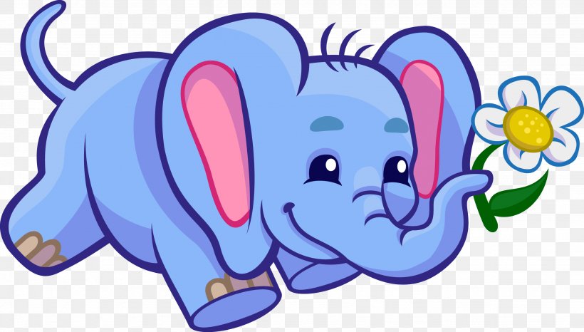 Elephant Animation Clip Art, PNG, 2661x1515px, Watercolor, Cartoon, Flower, Frame, Heart Download Free