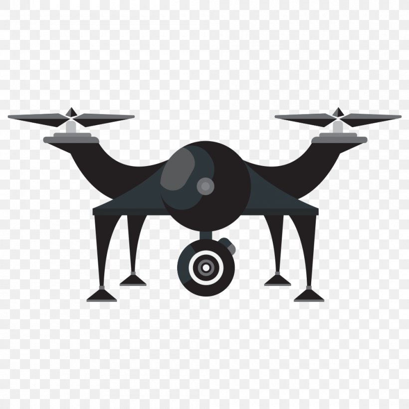 Aircraft Unmanned Aerial Vehicle Helicopter Aerial Photography Unmanned Combat Aerial Vehicle, PNG, 1000x1000px, Aircraft, Aerial Photography, Airplane, Aviation, Black And White Download Free